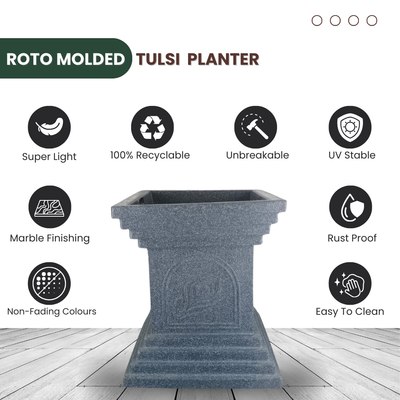 Green Paradise® Temple Base Roto Molded Tulsi High Qaulity Premium Planter