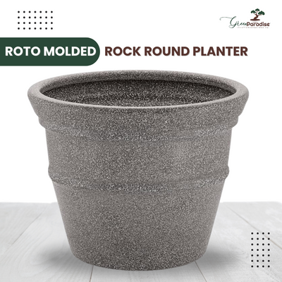 Green Paradise® Rock Round Roto Molded High Quality Premium Planter