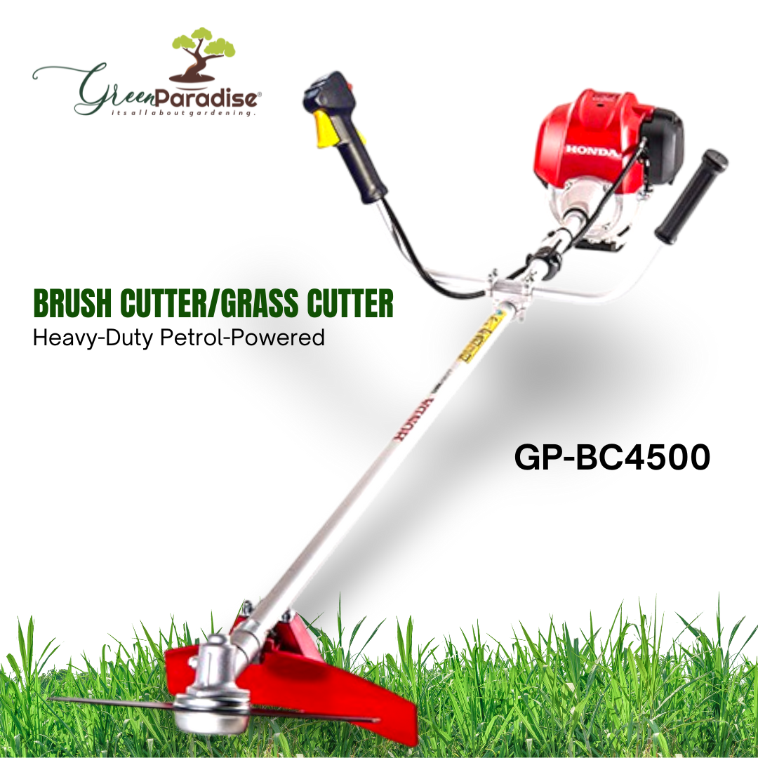 Green Paradise® GP-BC4500 4-Stroke High-performance Petrol-Powered Brush Cutter & Grass Trimmer with Adjustable Handle