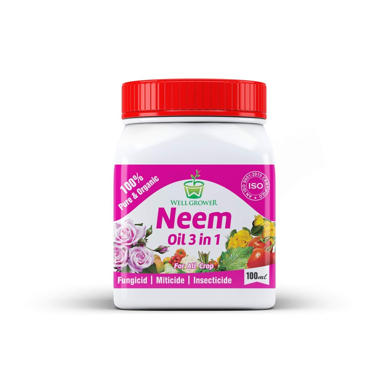 Neem Oil 3 in 1 Liquid 100% Organic for Plant and Garden and Horticulture- 100 ml by Pradhan