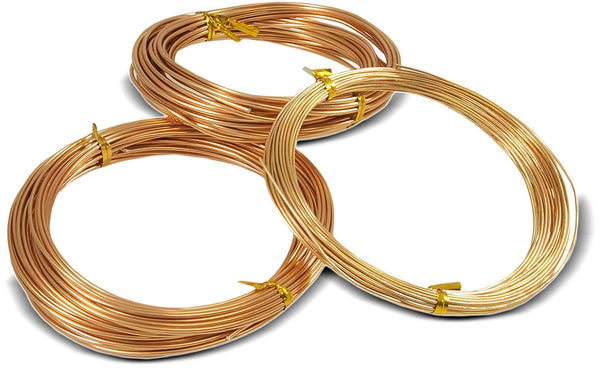 Quality Brown Long Lasting Bonsai Training Wire Set of 3 Sizes - 1.0mm, 1.5mm, 2.0mm, Corrosion and Rust Resistant (32 Feet Each Size)