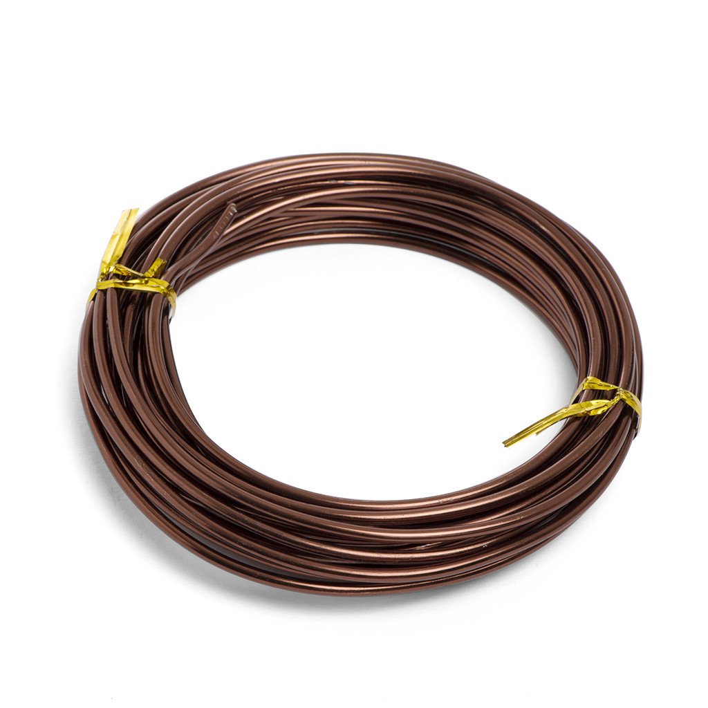 Bonsai Training Wire 5 Sizes  Set Anodized Aluminum 1.0mm, 1.5mm, 2.0mm, 2.5mm, 3.0mm (500 Feet Total) (5 Sizes, Brown)