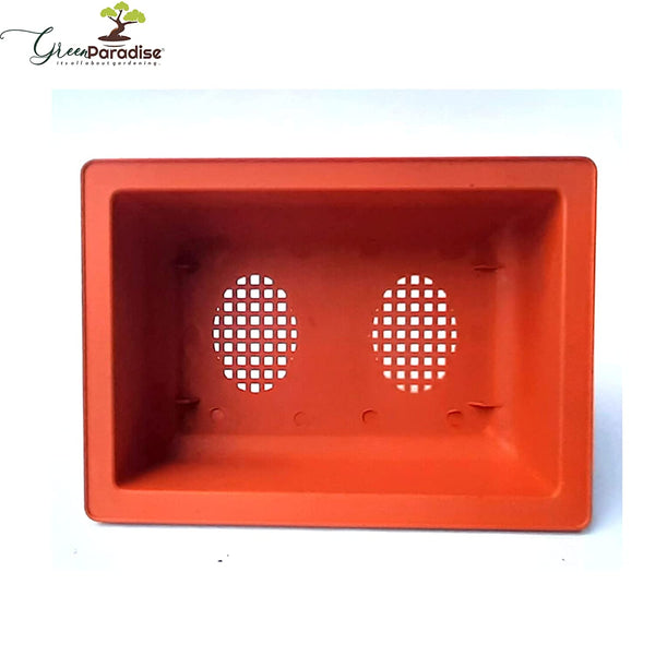 GREEN PARADISE® Rectangle Bonsai Plastic Pot Premium Quality Lightweight Pot for Indoor and Outdoor Bonsai Trees