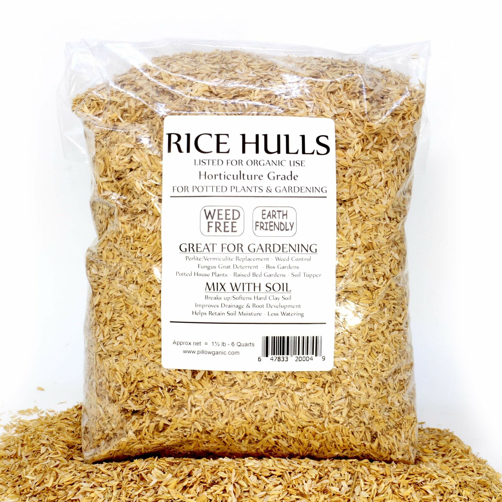 Rice Hulls Paddy Husk, 1 Kg (Yellow)