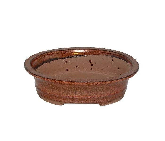 Oval Glazed Bonsai Planter small mame bonsai pots For Bonsai Plants and Home Garden Decor size 3 to 4 inches (set of 3)